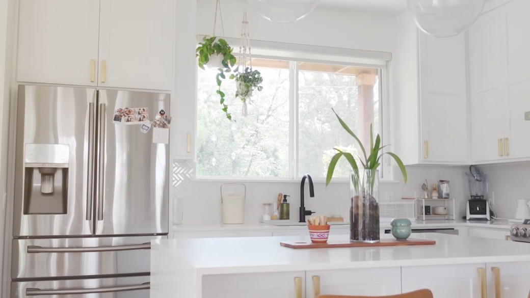 Nice kitchen apartment with white walls