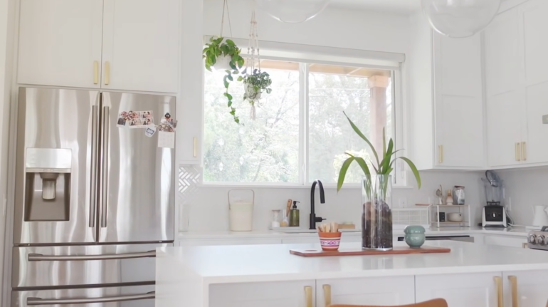 Nice kitchen apartment with white walls