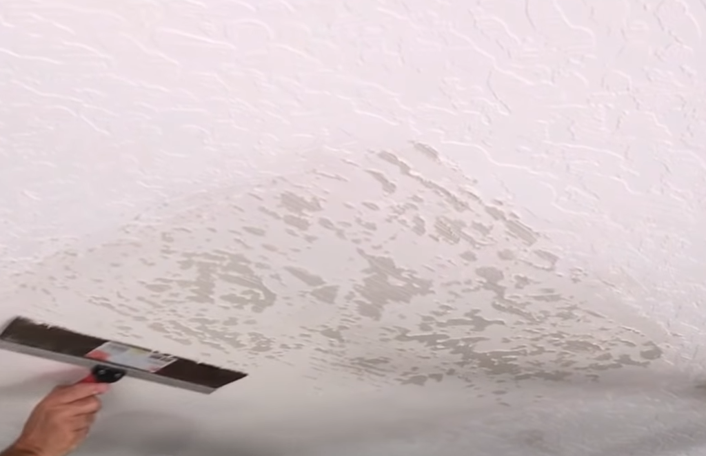 Adding skip trowel texture to ceiling