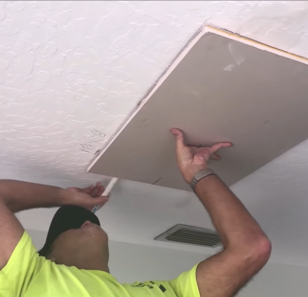 Tracing around drywall cutout
