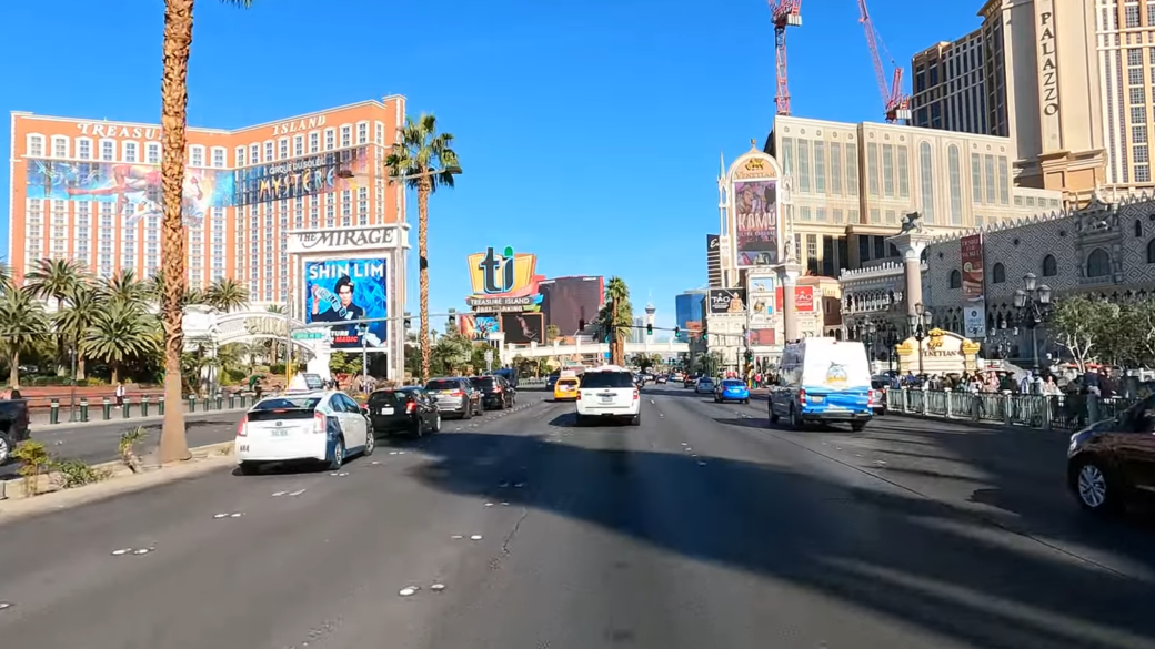 drive through Las Vegas