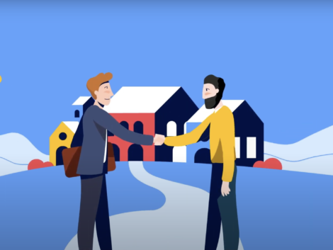 two men doing a handshake