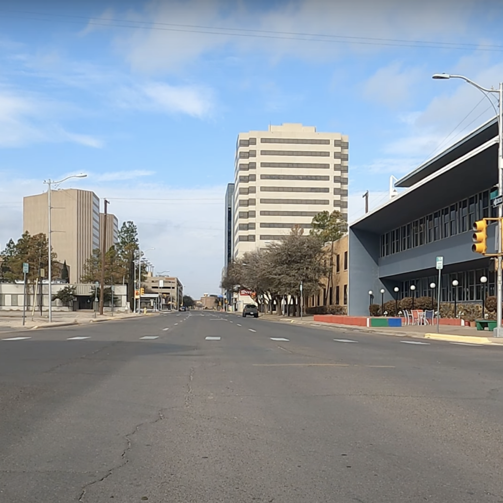 Midland Texas Downtown Drive