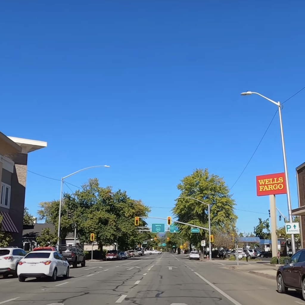 Redding California road view