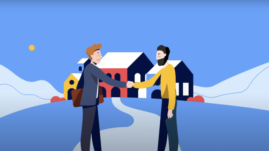 two men doing a handshake