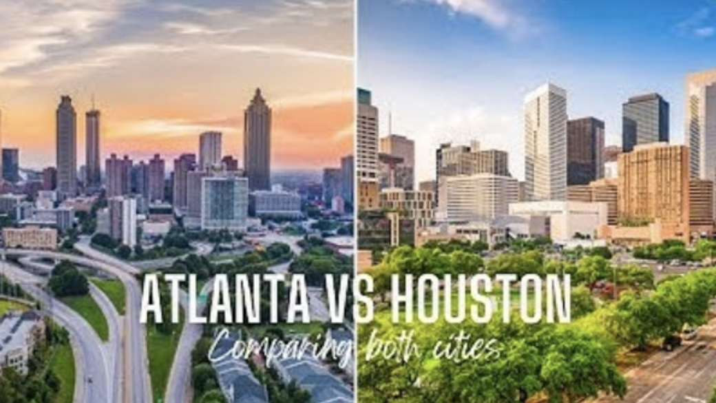 image split of Atlanta and Houston