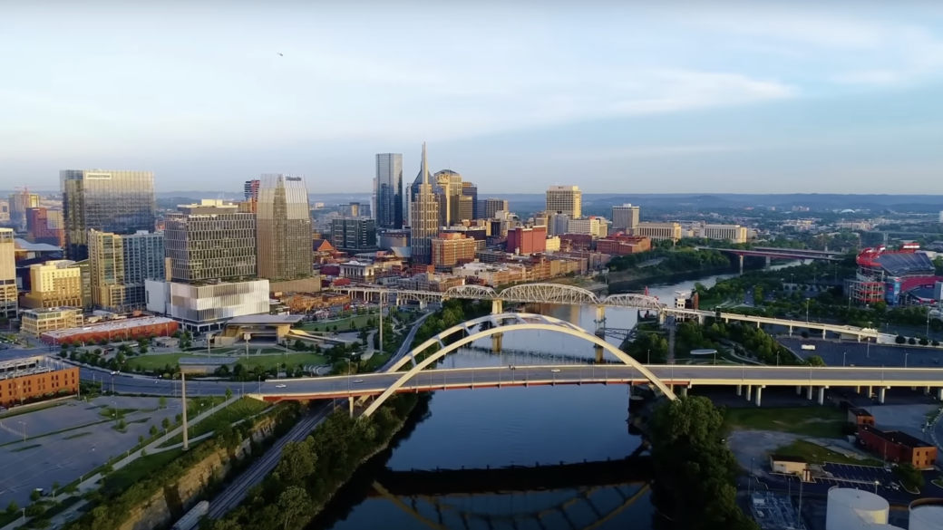 Nashville Tennessee aerial view