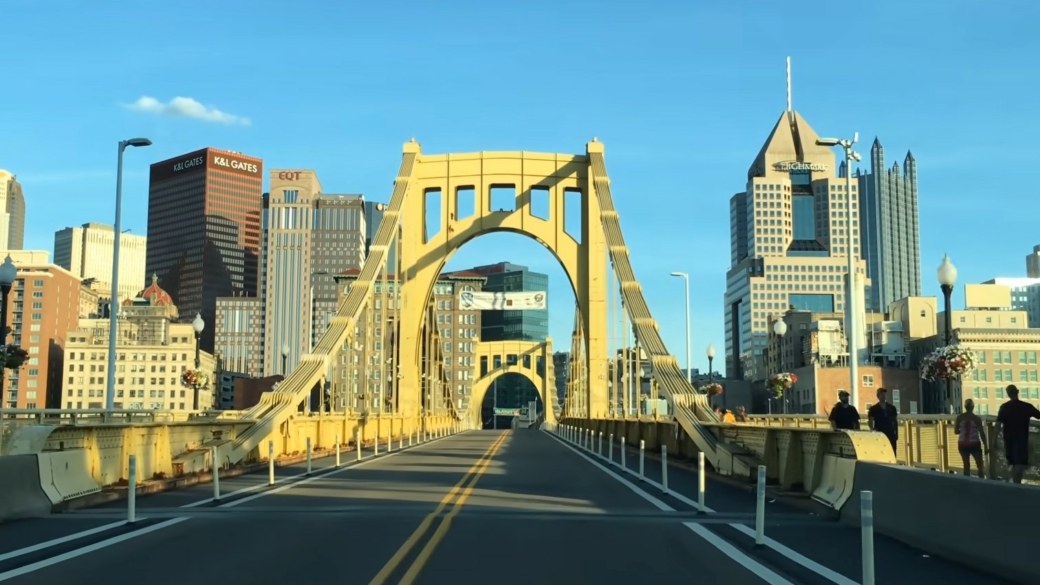 driving through Pittsburgh USA