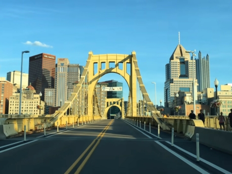 driving through Pittsburgh USA