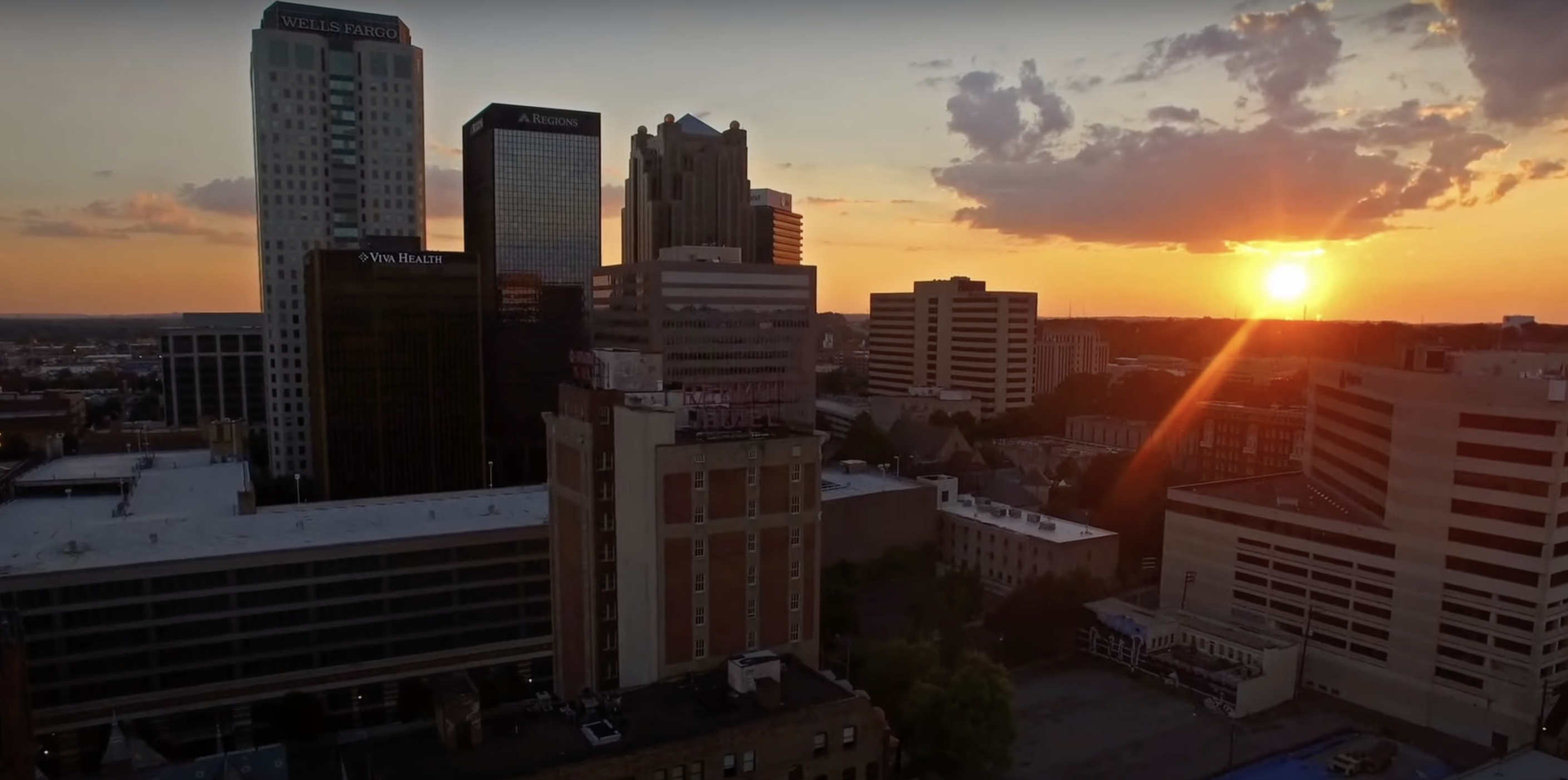 Birmingham Alabama aerial view 