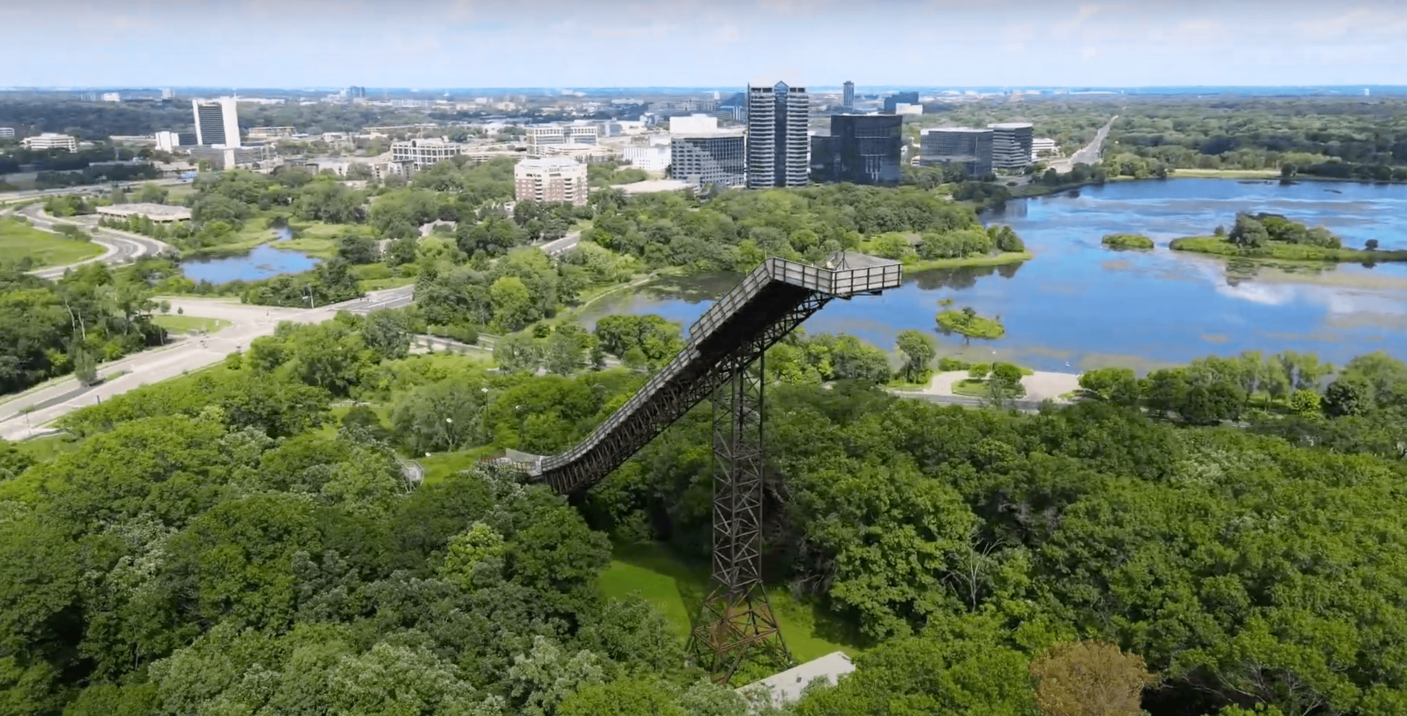 aerial view of Bloomington