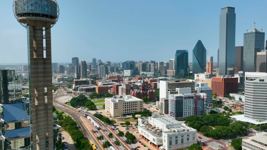 Aerial view of Dallas, Texas