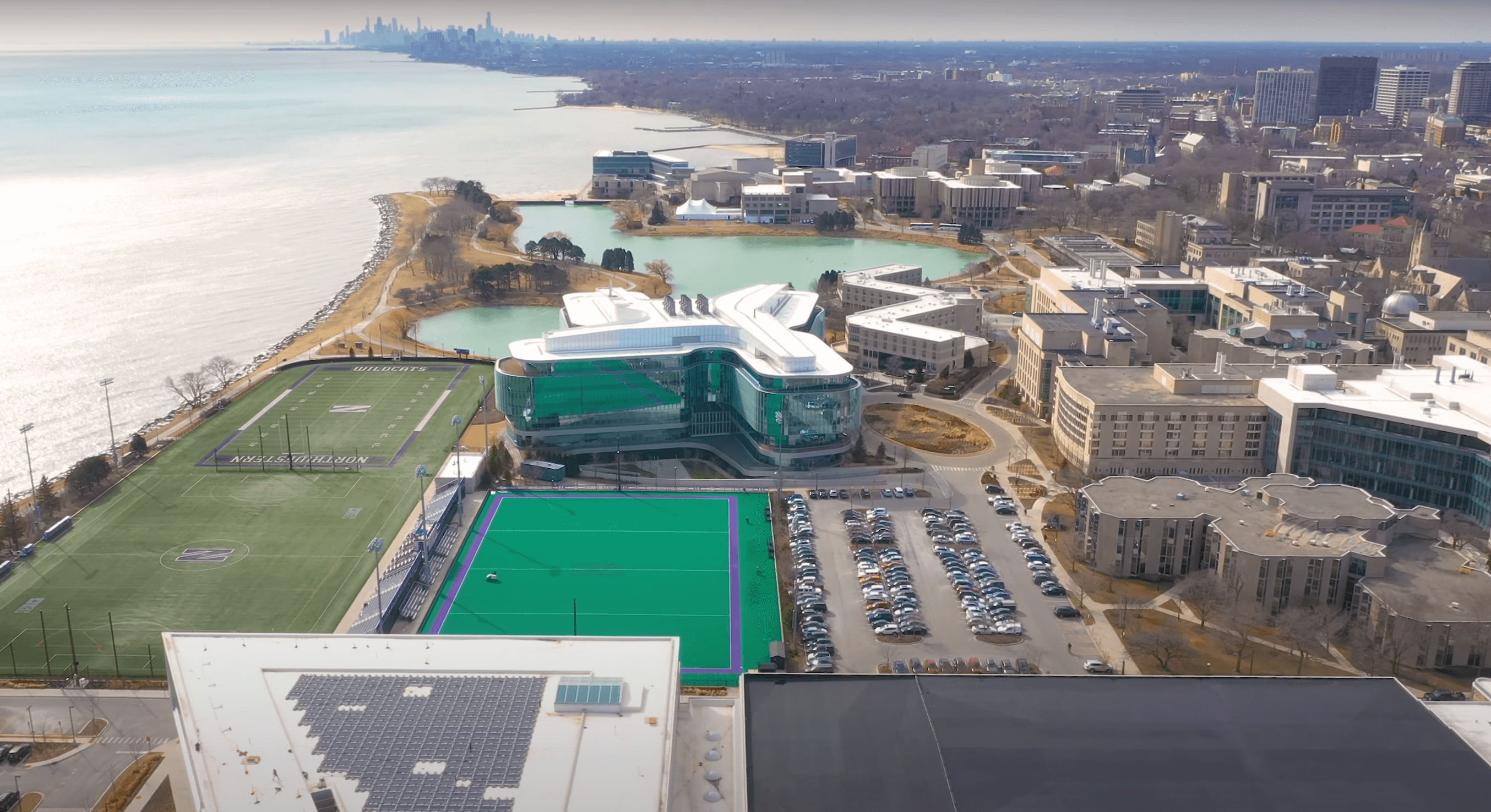 Evanston aerial view