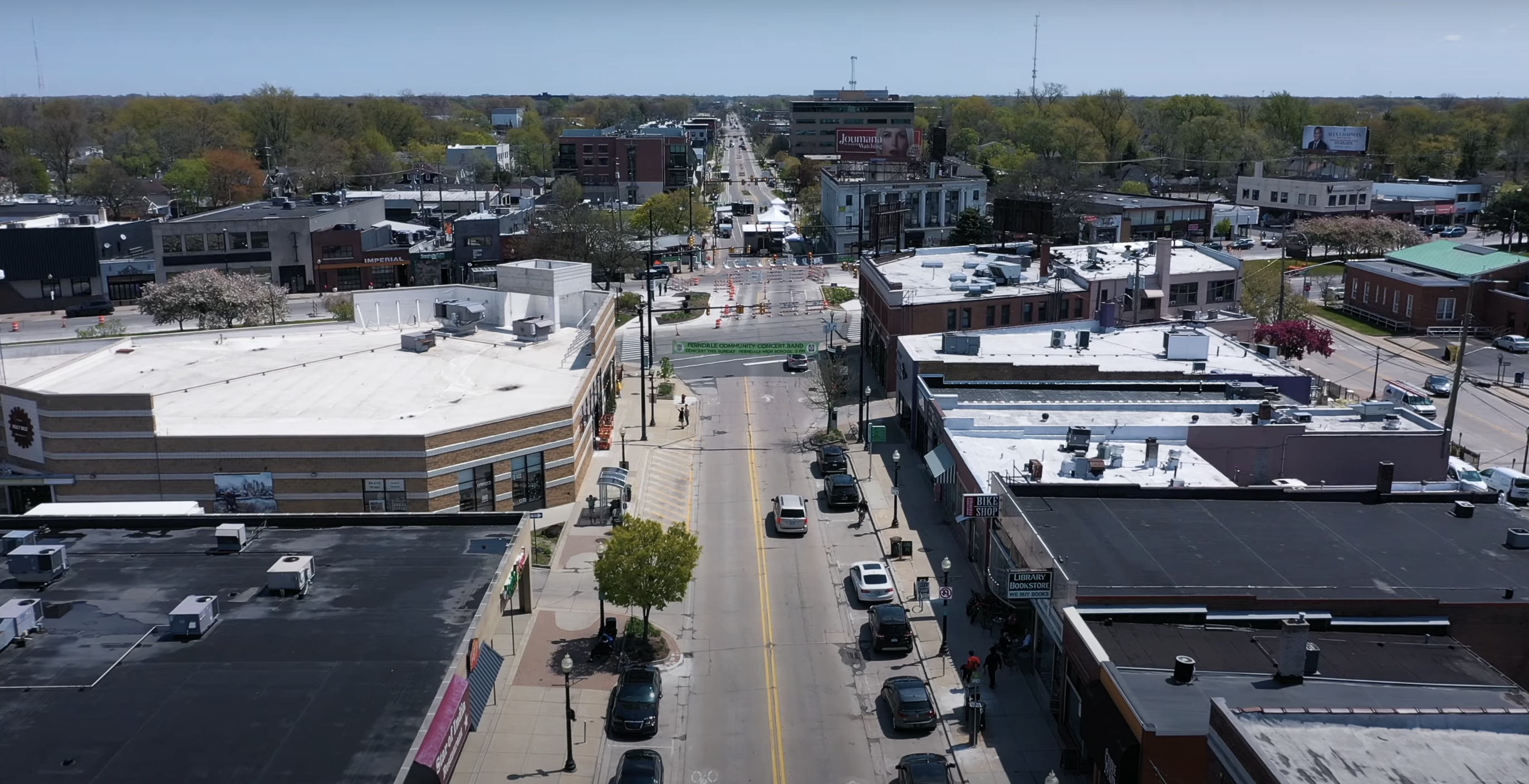 Ferndale Michigan aerial view