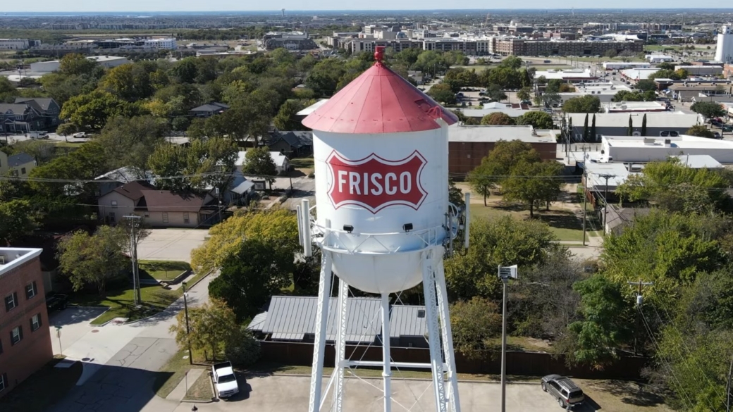 Aerial view of Frisco in Texas