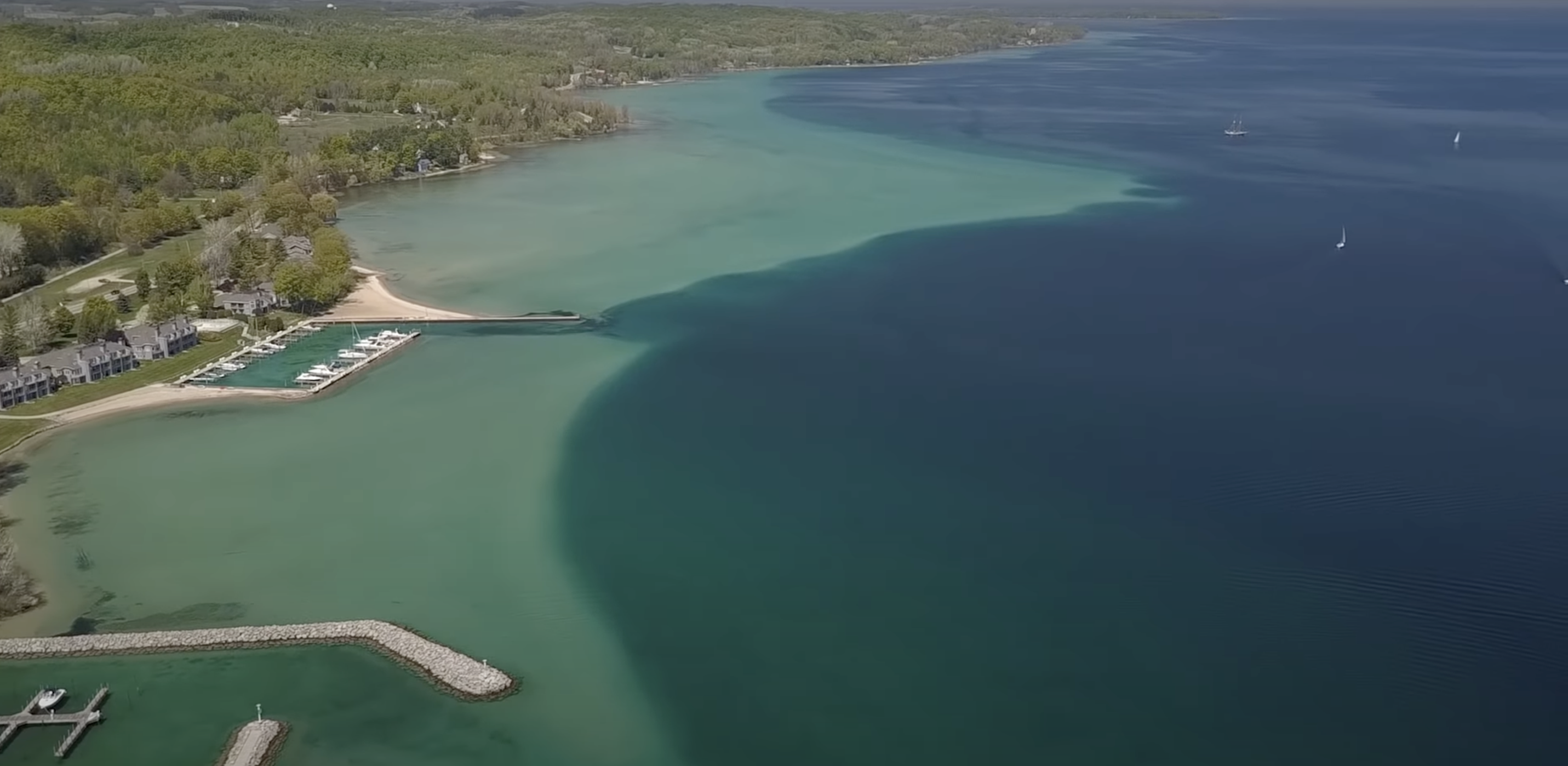 Traverse City aerial view 