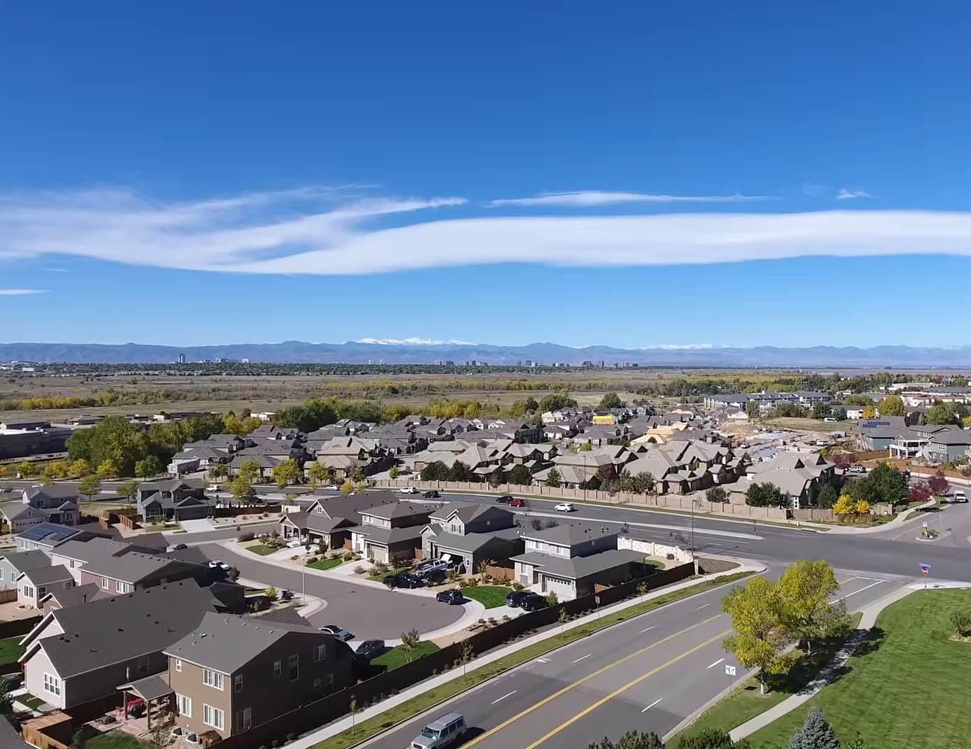 Aerial view of Aurora, Colorado