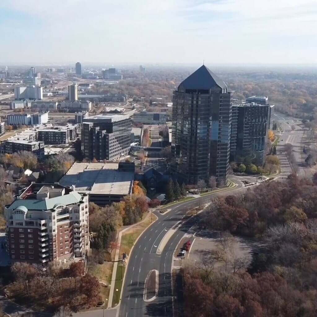 Aerial view of Bloomington Minnesota