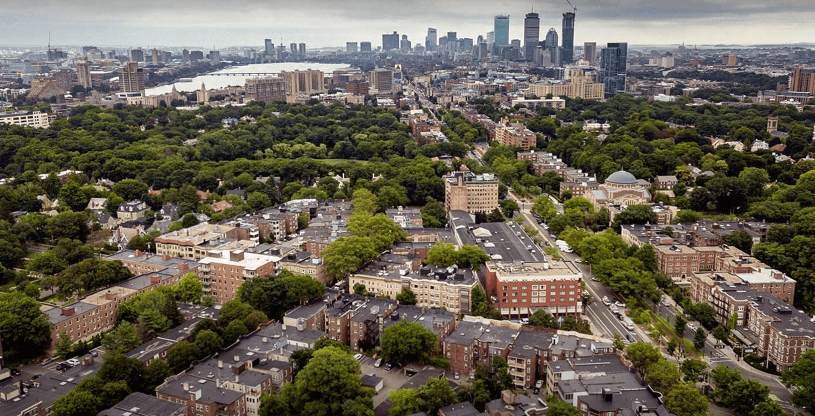 Brookline aerial view