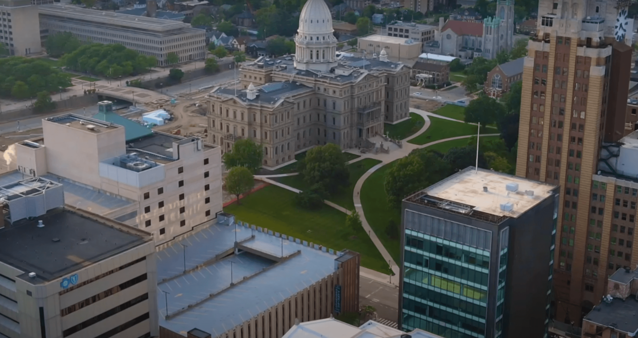 aerial view of East Lansing