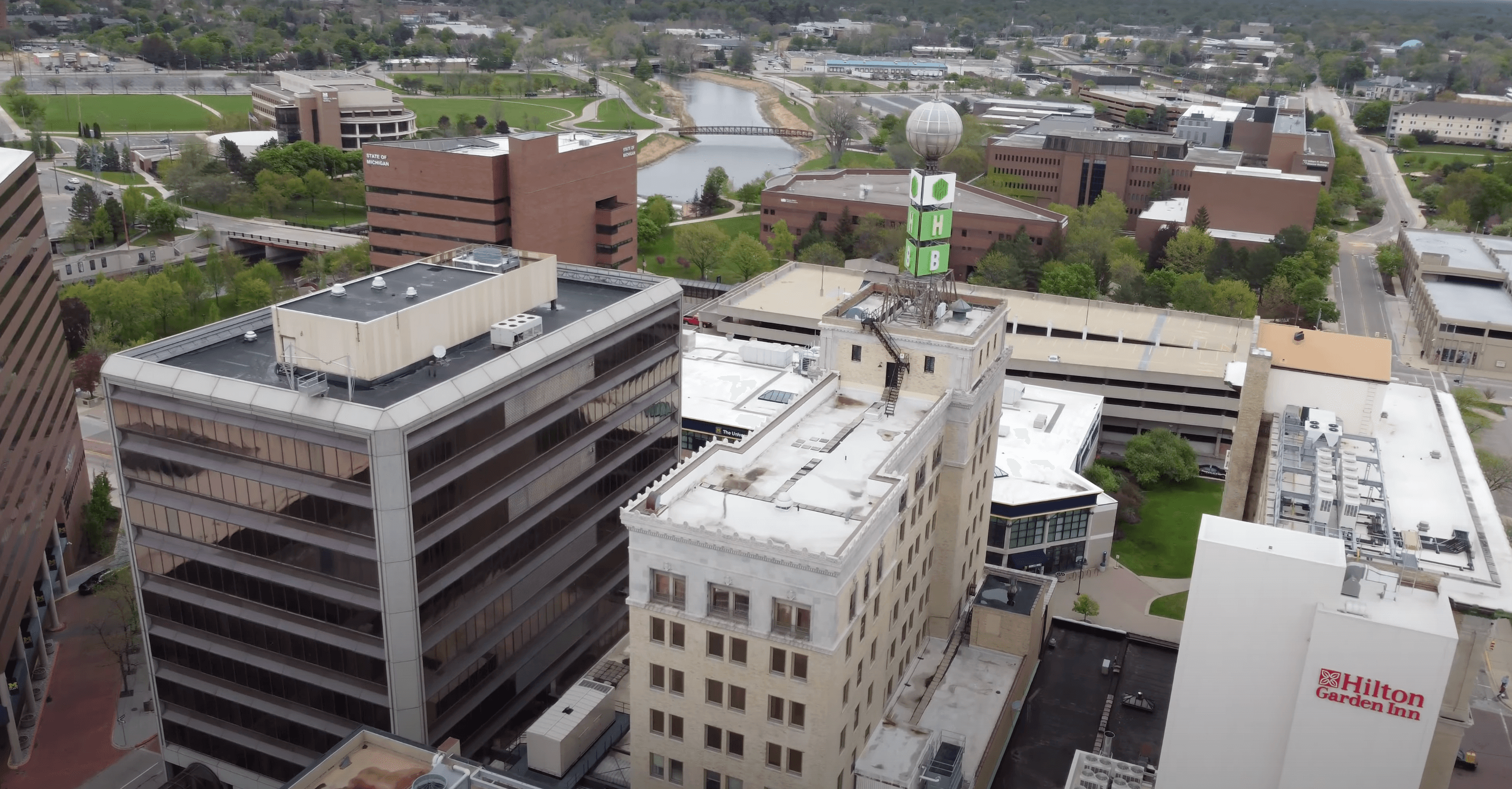 aerial view of Flint