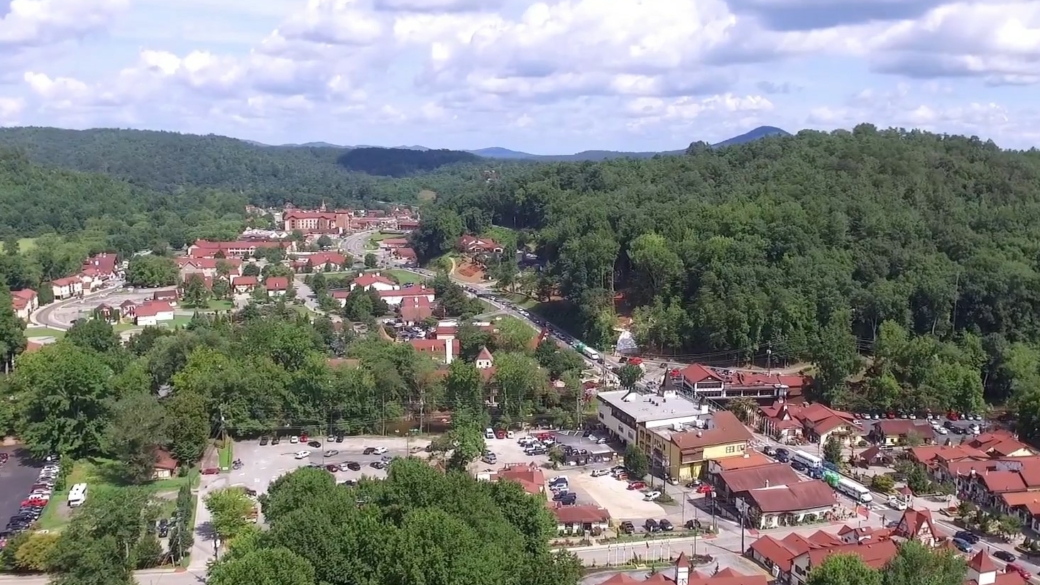 Aerial view of Helen Georgia