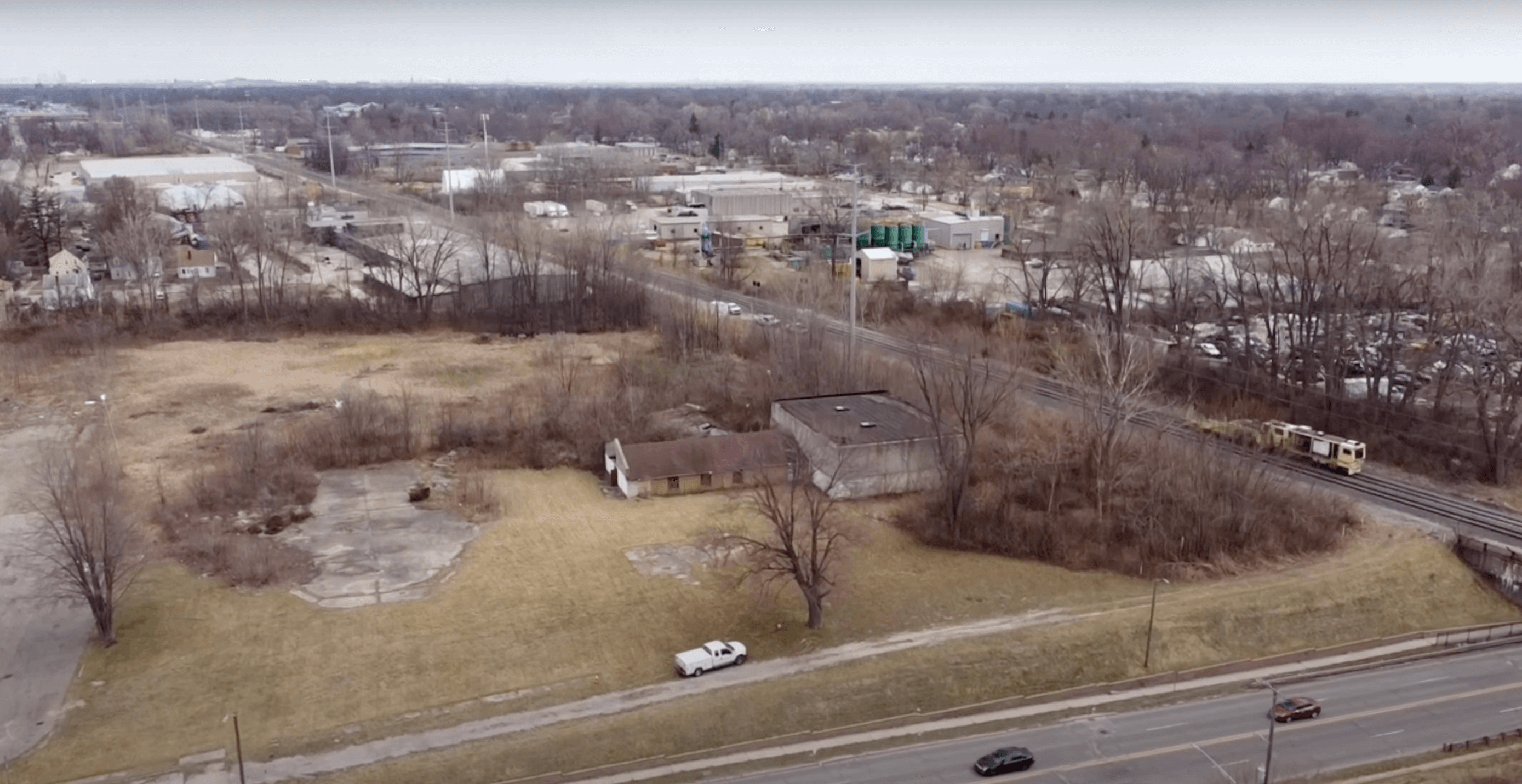 aerial view of Inkster