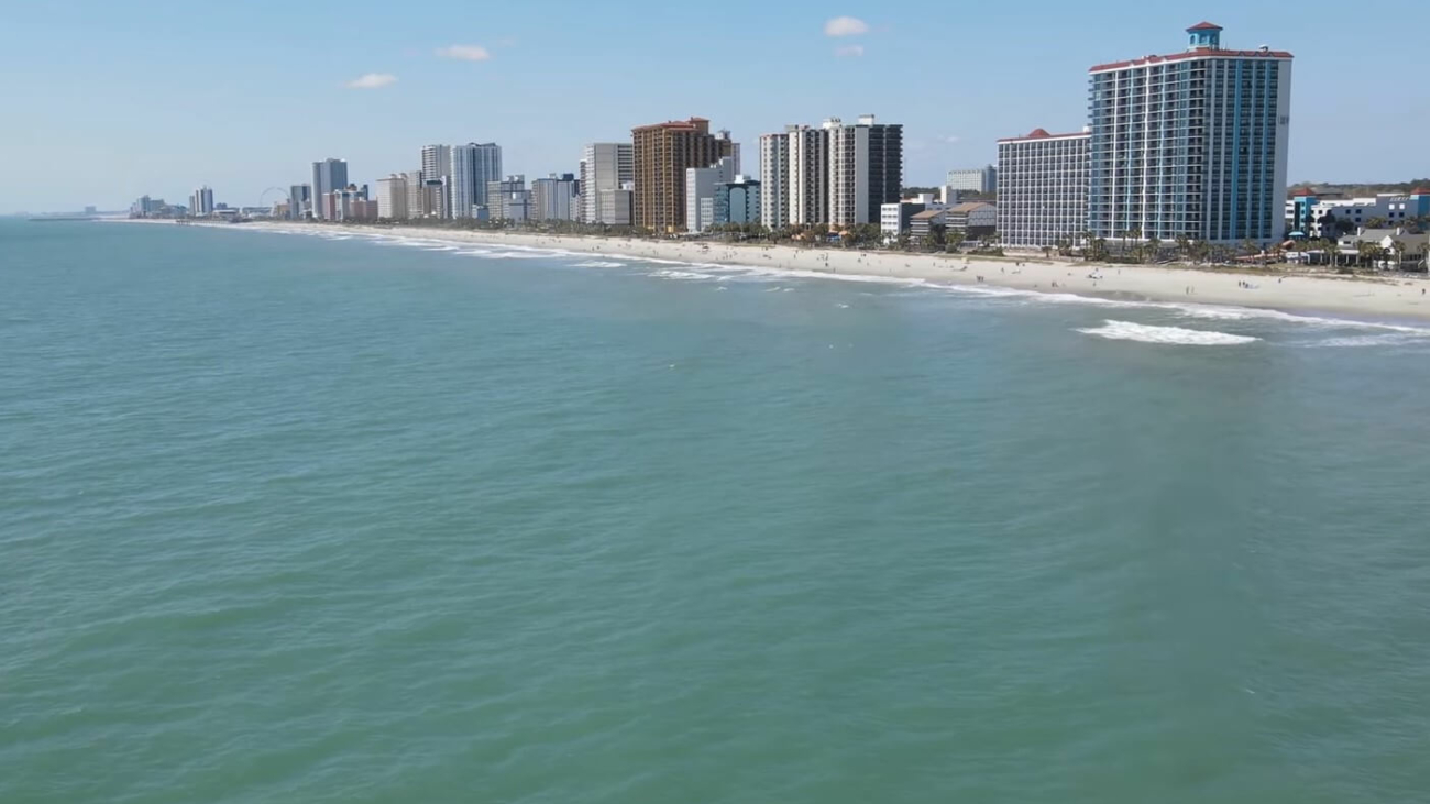 Aerial view of Myrtle beach South Carolina