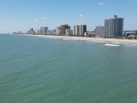 Aerial view of Myrtle beach South Carolina