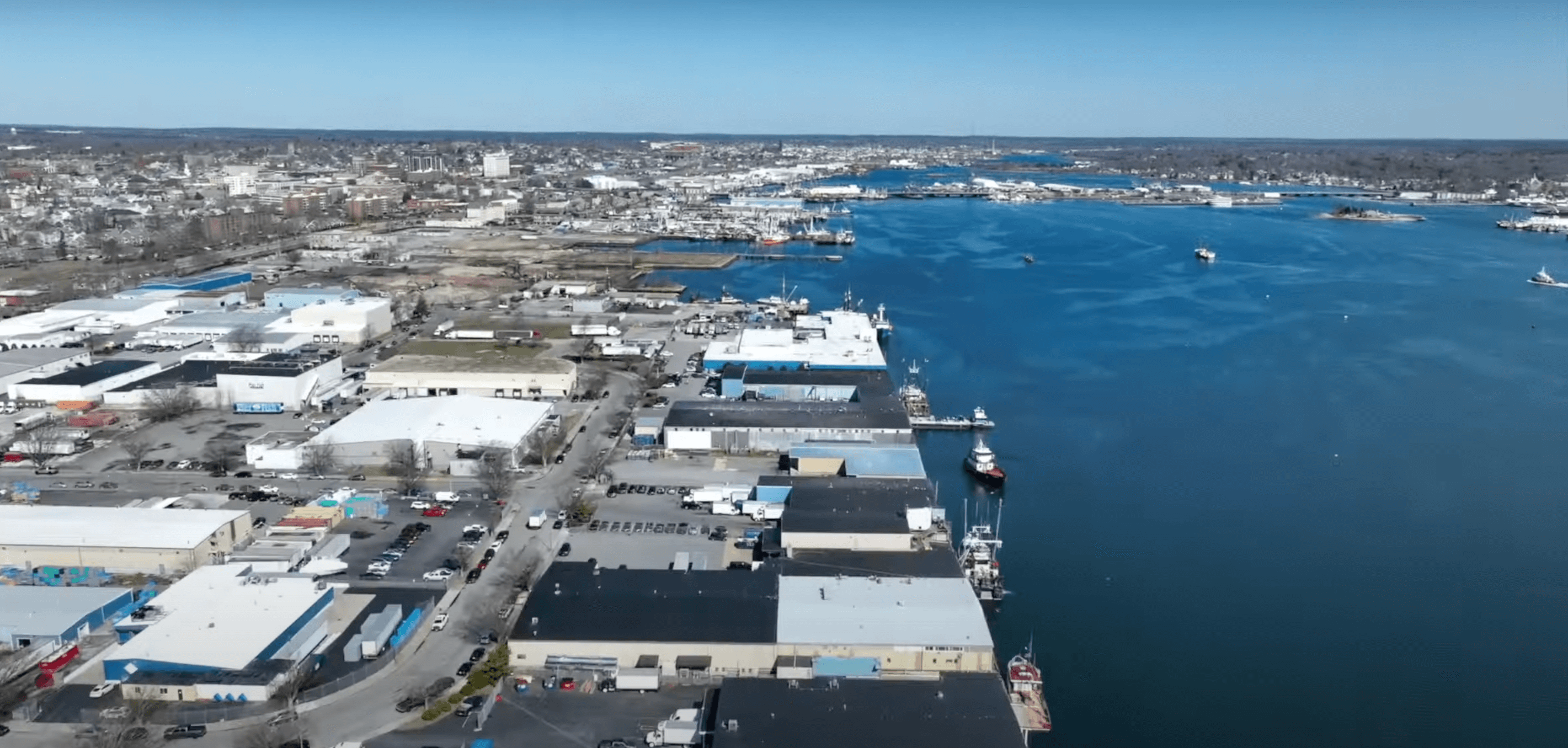 aerial view of New Bedford