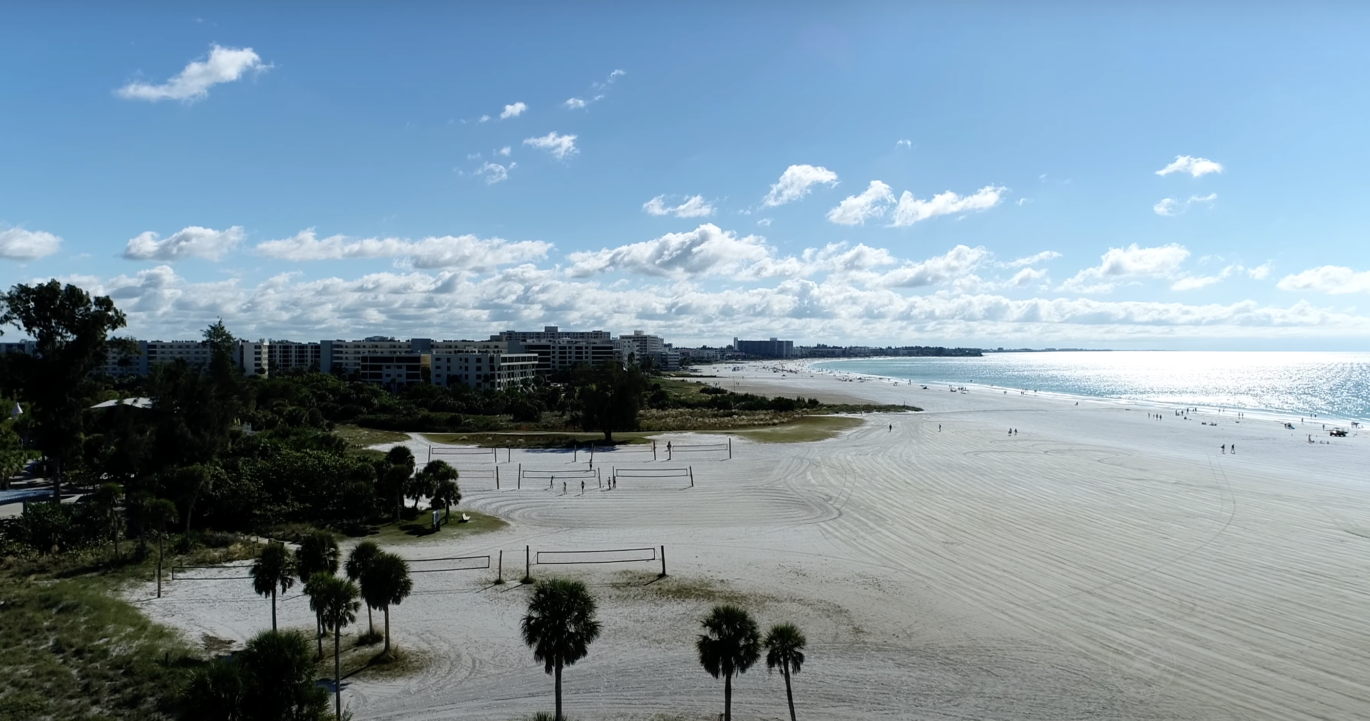 Sarasota Beach aerial view 