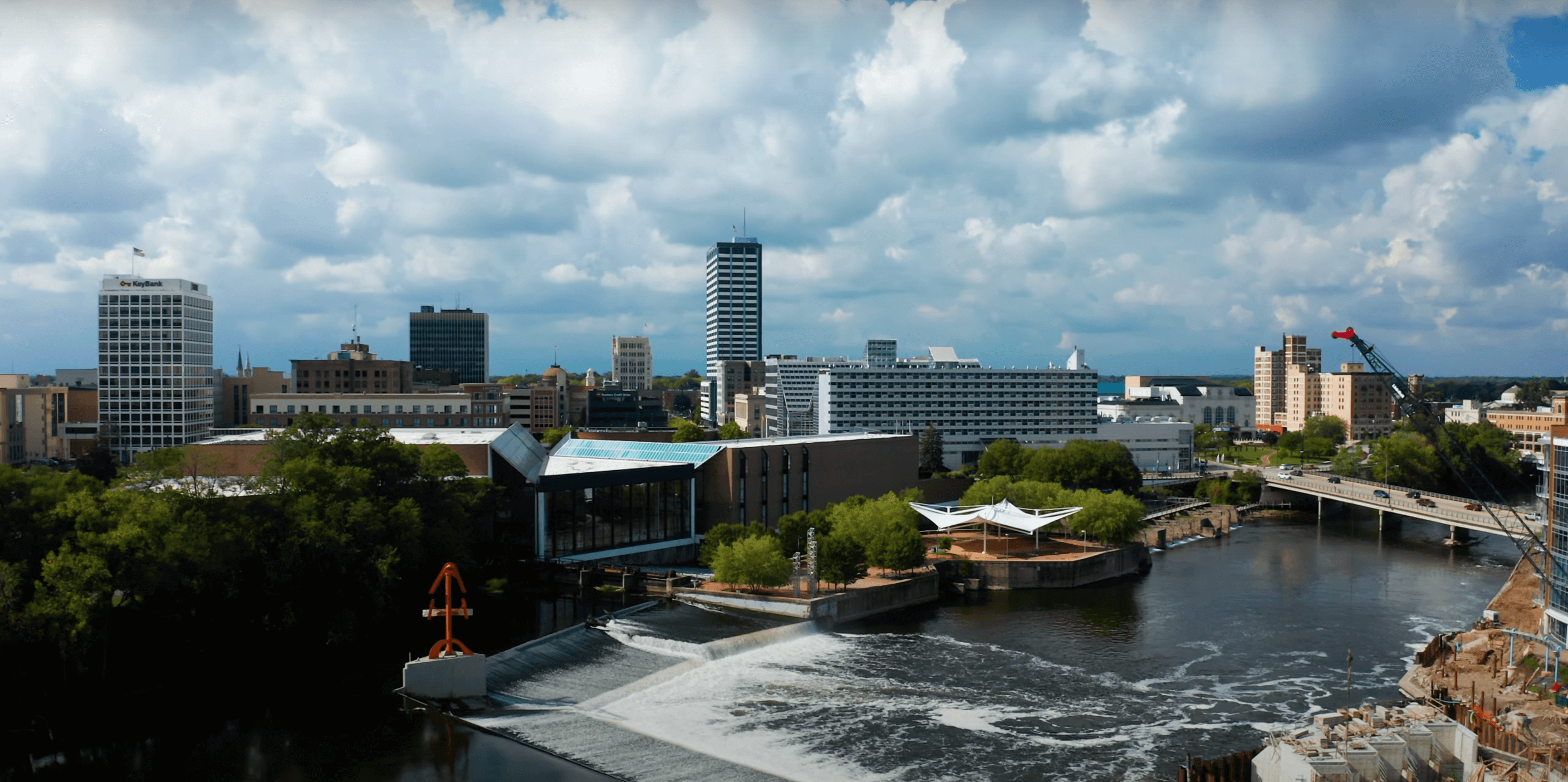 South Bend, Indiana aerial view 