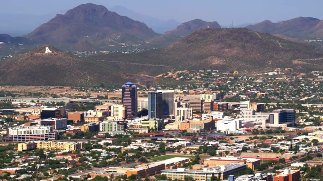 Aerial view of Tucson Arizona
