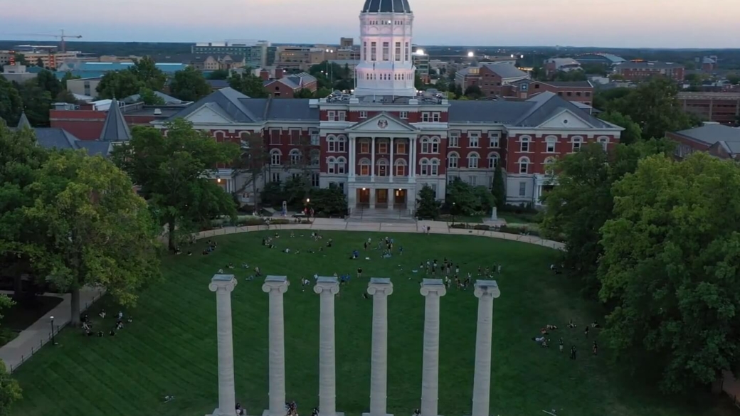 Aerial view of the University of Missouri