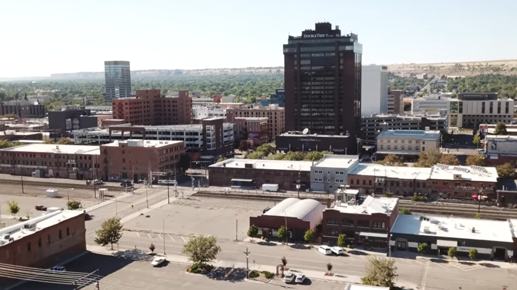 drone footage of Billings in Montana