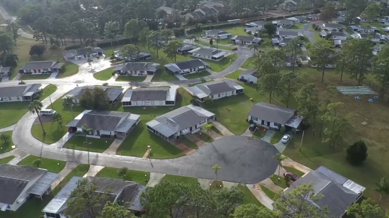 Aerial view of Lehigh Hills, Florida
