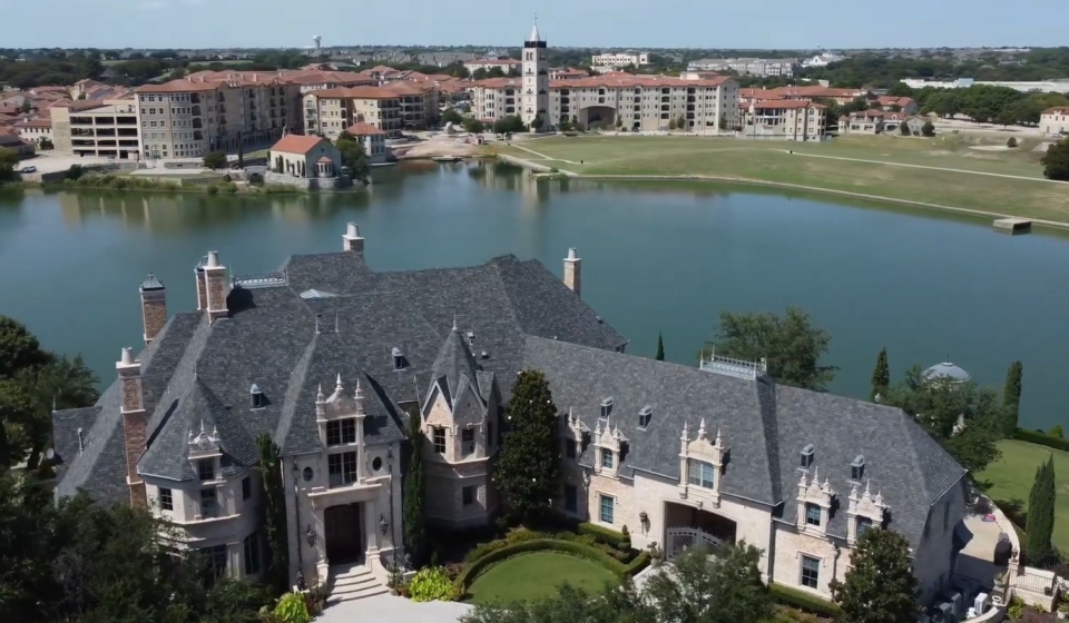 Aerial view of luxury properties in McKinney, Texas