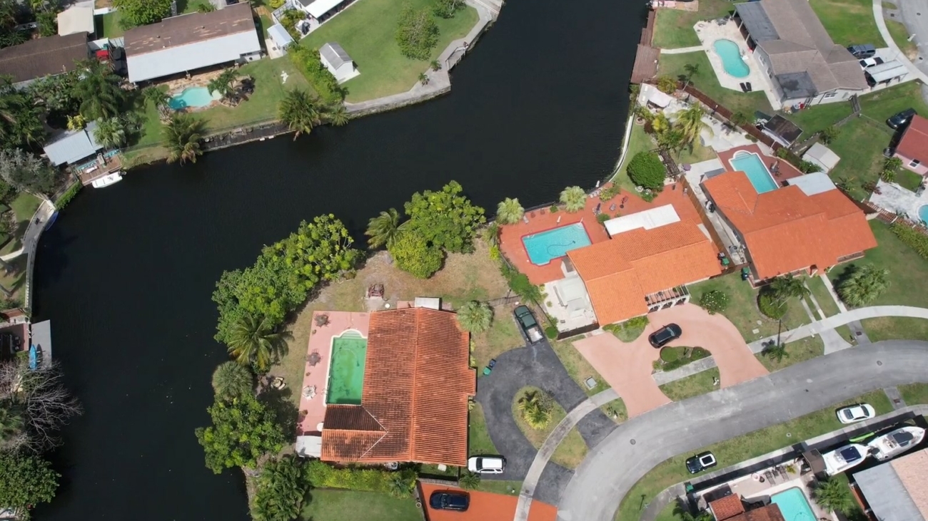 birds eye view of a neighborhood in Florida