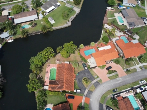 birds eye view of a neighborhood in Florida