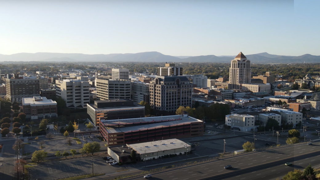 Roanoke aerial view