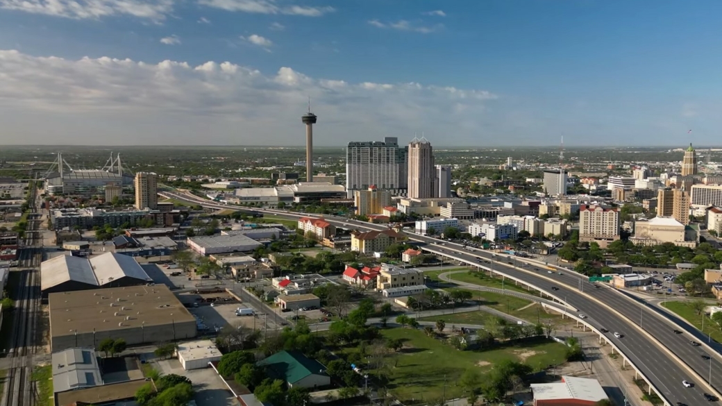 View from the sky of San Antonio