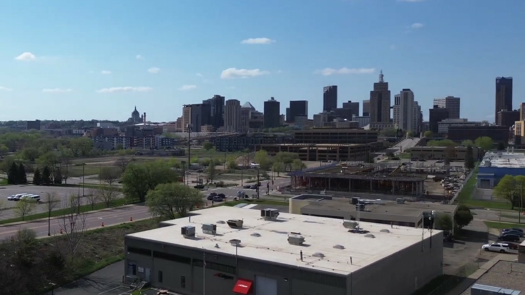 View of St Paul City in Minnesota