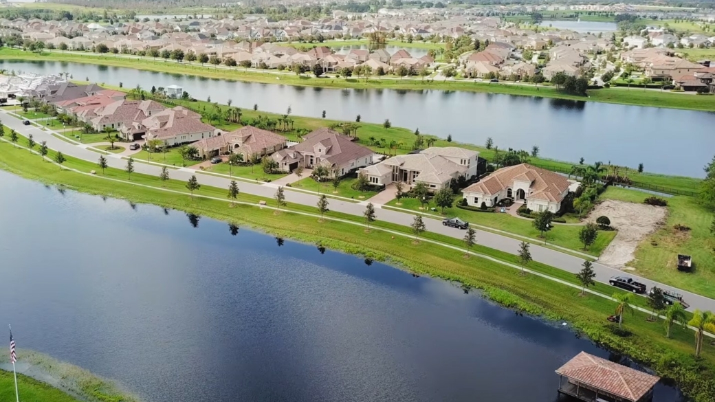 Drone footage of Winter Garden, Florida