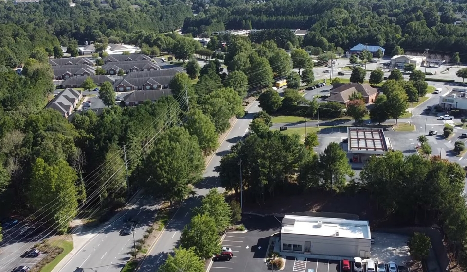 Aeriel view of Woodstock, Georgia