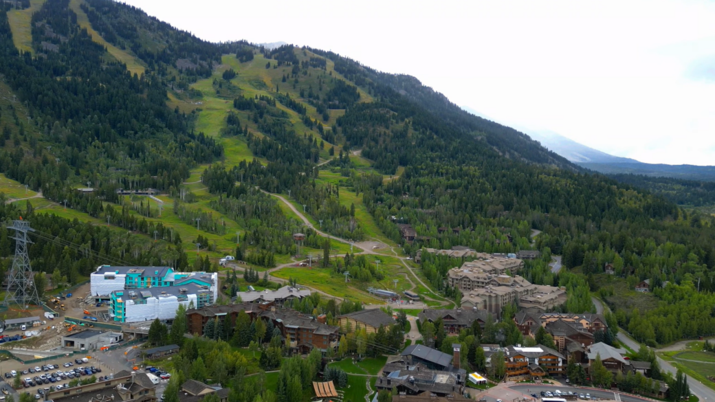 Aerial view of Jackson's Hole in Wyoming