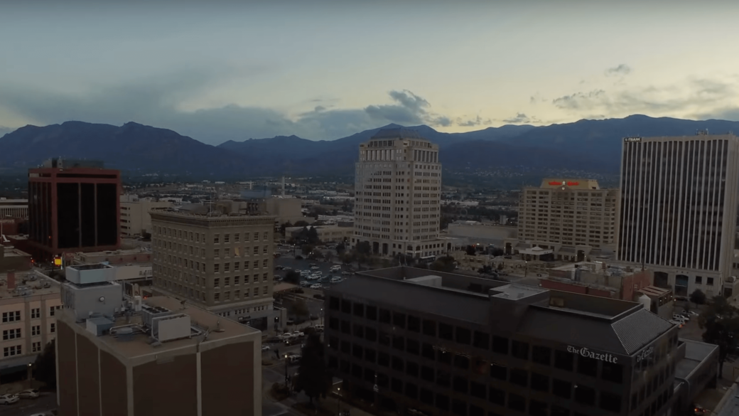 Colorado Springs aerial view