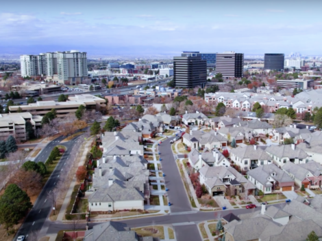 Denver aerial view