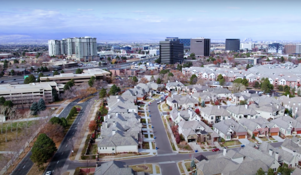 Denver aerial view
