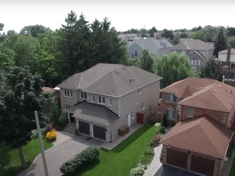 aerial view of houses