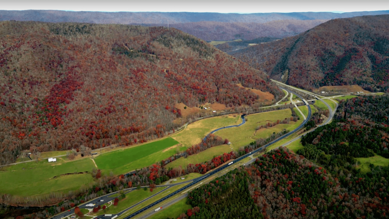 Northern Virginia aerial view